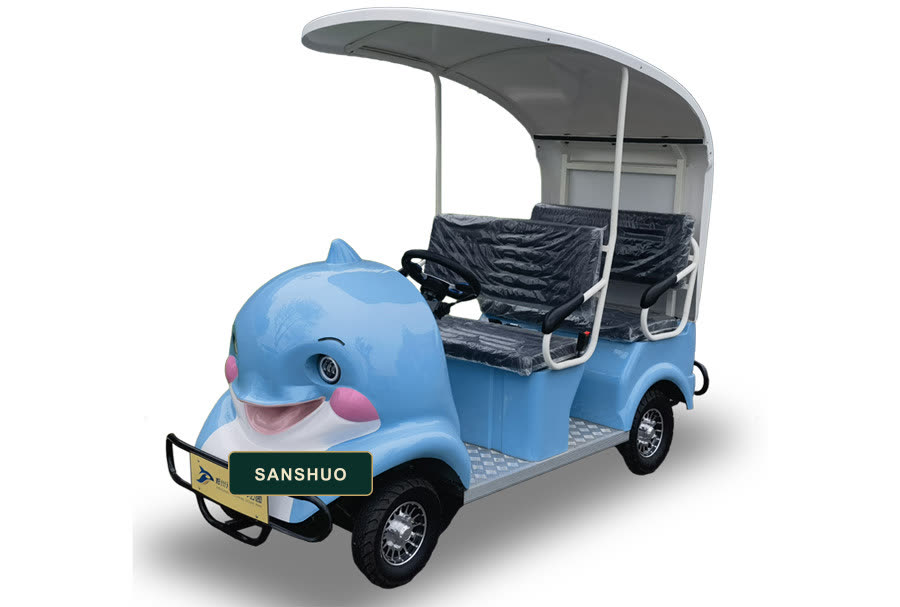 四座海豚造型扫码共享观光车